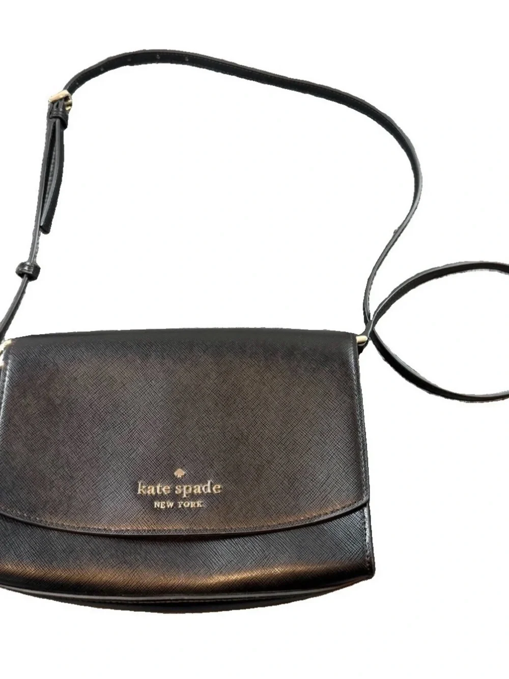 Kate Spade Carson Convertible Crossbody Bag Black Leather Chain Shoulder Purse